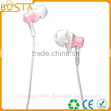 High quality popular falt cable sports stereo deep bass earphone for phone