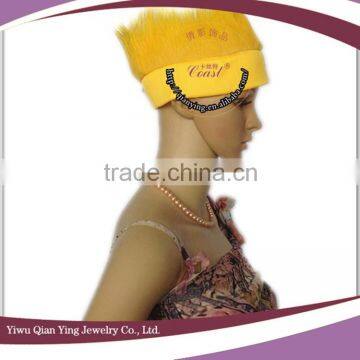 Promotional Light Yellow Custom Party Fans Wigs photo-2