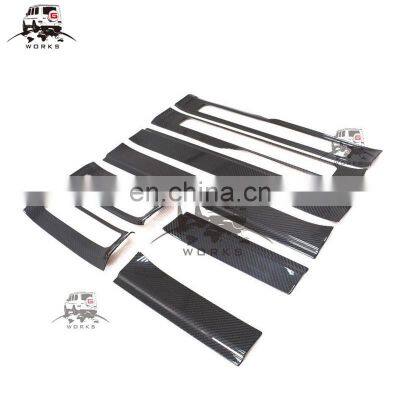 2019year W464 W463A G63 Carbon Fiber Handle Cover, Side Mirror Covers ,side Molding Trims Kit G-class W464 G63 G500 Full Set