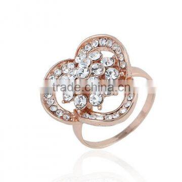 bule color coral rose flower wedding rings jewelry wholesale many color can be chosed