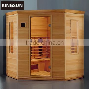 Traditional Sauna room with Sauna stove with digital controller