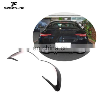 JCSportline Carbon Fiber GT50 GT43 GT53 Rear Bumper Fins for Mercedes Benz AMG Sedan 4-Door 2019-2020