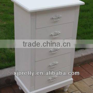 elegant white wooden 6 drawers chest /cabinet