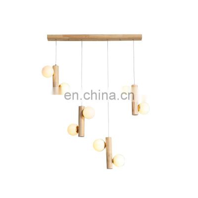 Creative personality simple solid wood magic beans pendant light for decorate