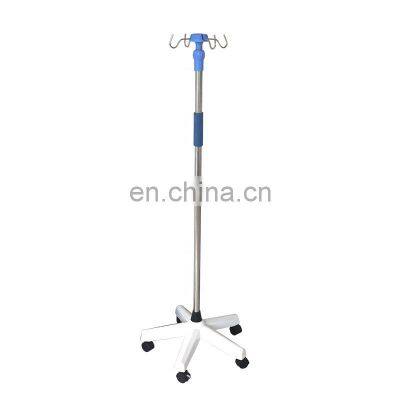 Portable and foldable IV pole stand flexible Infusion stand medical drip stand