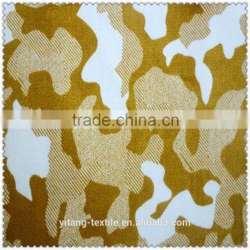Yellow Camouflage Printed Brushed Fabric photo-3