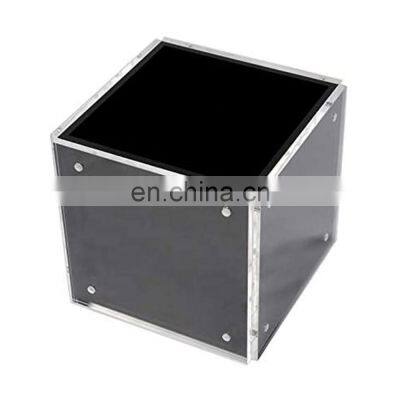 Clear Acrylic Pen Holder With Magnetic Photo Frame Pencil Organizer With 4 Sided Picture Frame photo-2