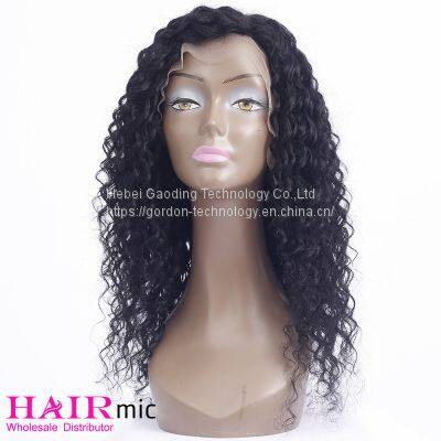 Natrual Color Long Curly Lace Front Human Hair Wig Wholesaler