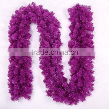 Hot selling 2.7m purple color artificial christmas garland