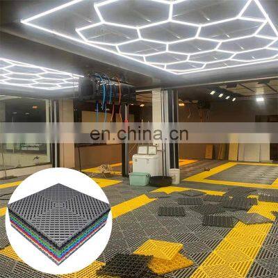 CH Hot Sales Non-Toxic Square Multifunctional Strength Eco-Friendly Plastic 40*40*1.8cm Interlocking Garage Floor Tiles