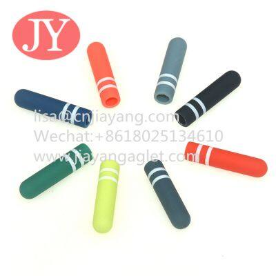 hand painting plastic aglet double color transfer shoe string aglet tipping shoe lace cord ends