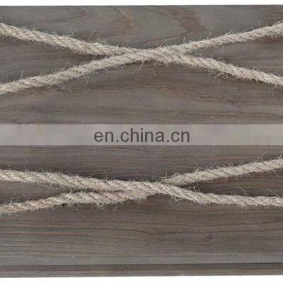 Hanging Shelves Bathroom and Kitchen Bedroom Living Room Brown Shelf Rope Wall Wood Floating 4 Hooks Rustic Hanging Shelf photo-3