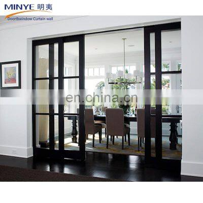 France Style Aluminum Profile Balcony Sliding Glass Door Large Sliding Glass Doors