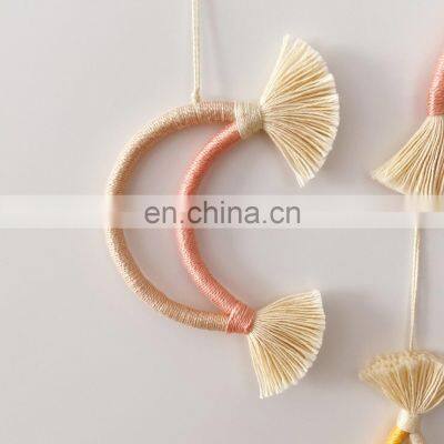 Mini Sky Macrame Wall Hanging Car Charm Beautiful Animal Rainbow Nursery Decor , Baby Room Decor Manufacturer photo-3