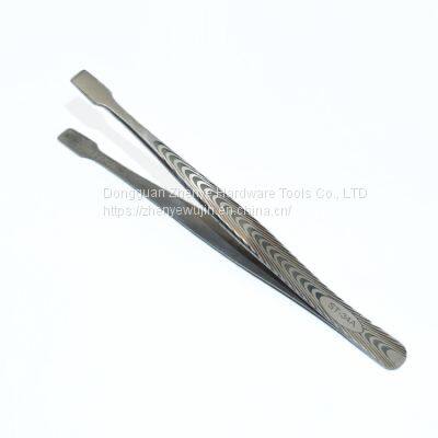 Flat Mouth Tweezers Anti-static Stainless Steel High-precision Clip Stamp Plucking Hair Phone Maintenance Thickened Flat Tweezers St-34a