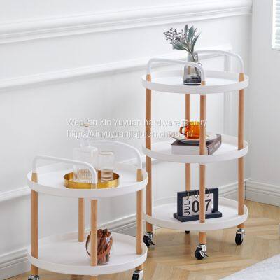 Round shelving cart kitchen shelving bathroom kitchen clutter storage cart shelving living room nightstand