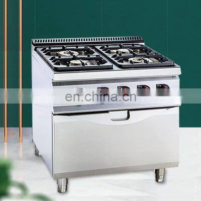 Horno de cocción a gas comercial de 4 quemadores de acero inoxidable photo-2