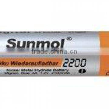 1.2v 2200mah rechargeable ni-mh aa battery