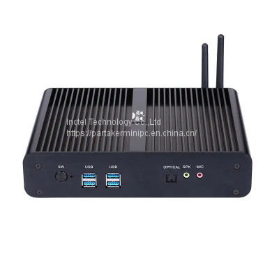 Partaker B2 Fanless Mini PC Windows Linux Intel Core i7 4500u i7 5550u Barebone Max 16G RAM 512G SSD 1TB HDD WiFi HDMI