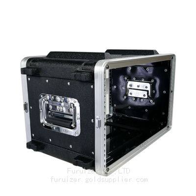 ABS-6UM 12”Light Weight Plastic Amplifier Aviation Case 6U AMP Flight Rack Case With 4 Twist Locks and 2 Carry Handles photo-4