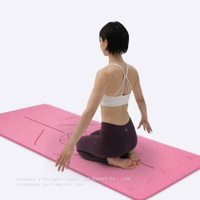 Gym Sport Rubber TPE Foam Yoga Mat with Custom Logo Manufacturers Wholesale