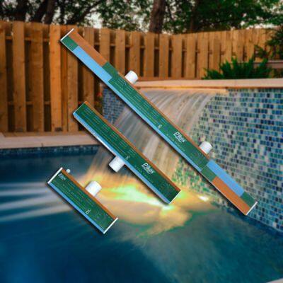 Pikes Swimming Pool Water Descent Waterfall Fountain With Valve LED Lights WD300-25-LED