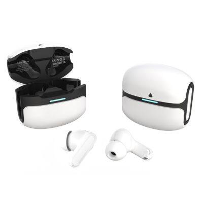 Wireless Earbuds Bluetooths Headphones Noise Canceling Translucent Earphones HiFi Dual Stereo in-Ear Earbuds with Charging Case