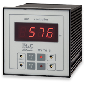 MV 7615 ORP Controller, ±1500mV Display Range, 0-20mA Analog Output, 220V Control Relays, Adjustable Sensitivity