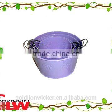 storage iron bucket with handles, alibaba China, factory wholesale directly