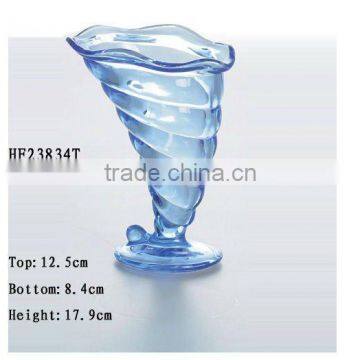 spiral shape blue ice cream cup