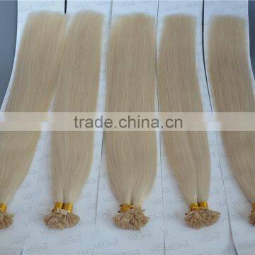 100 keratin tip human hair extension white silk strand hair extensions                        
                                                                                Supplier's Choice