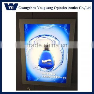 Single side aluminium profile outdoor waterproof light box, lockable slim advertising light box with thickness 52mm