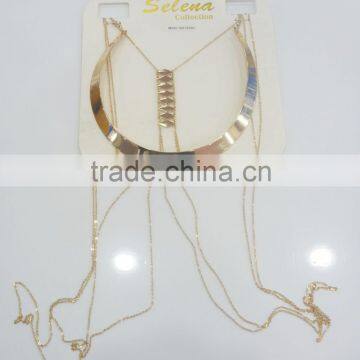 GOLD PLATE BODY CHAIN JEWELRY COLLAR BODY CAHIN