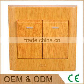 China suppliers 13A wall switch socket brand, two gang electrical switch