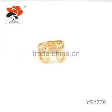 Wholesale High-end Alloy Opening Ring In Gold Tone