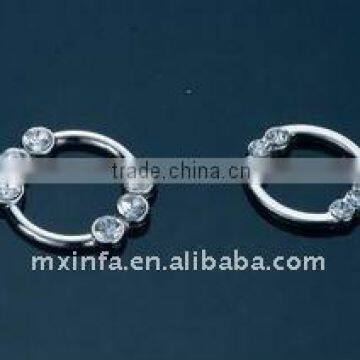 Rhinestone decorative metal ring