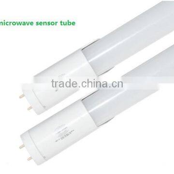 aluminum alloy t8 1.2m 18w 88lm/w 3 years warranty distance 5M microwave sensor led tube