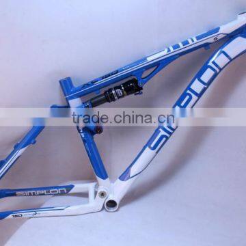 OEM aluminum suspension bike frame XC150 BIUE MADE IN CHINA