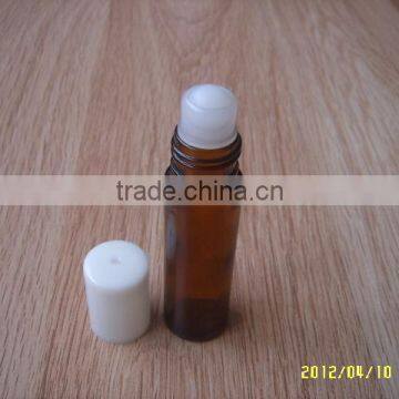 Amber roll on 10ml bottle,10ml amber roll on bottle with cap