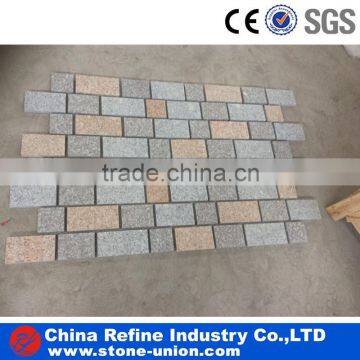 Granite interlock paving stone on mesh