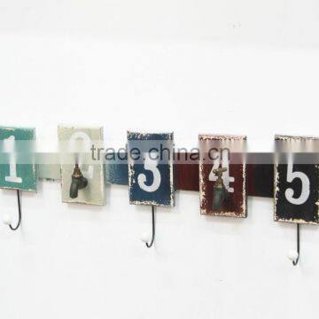 Antique Sand Blasting Farmhouse 3 Hook Coat Rack photo-4