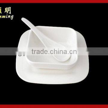 White plastic tableware