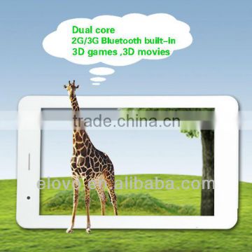 Latest 7 inch dual core naked eye 3D smart Android Mid with phone function