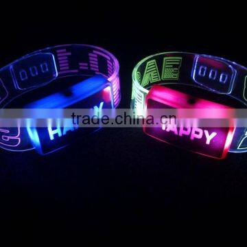 Flashing LED bracelet watch