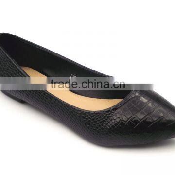 2016 Wholesale Factory Price Special Leather Stone Pattern Women Flat Shoes in Stock photo-3