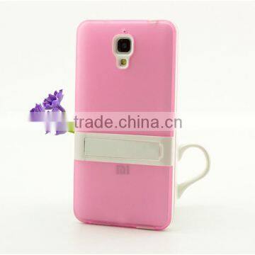 Keno Slim Fit Hybrid Flexible TPU Armor Defender Case With Kickstand for Xiaomi 4 photo-5