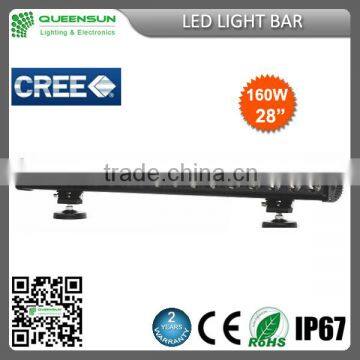 QUEENSUN 160W led light bar for truck good off road light bar with 50000h work time ip67