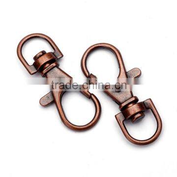 TOP Quality Antiqued Copper Plated Lobster Claw Swivel Clasps 38mm 20pcs per Bag for Key Ring (Approxi 1 1/2 * 2/3 inch)