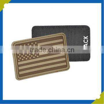 factory customized 3D pvc/Silicone soft flag rubber patchs