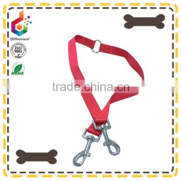 Red double traction rope high quality pet nylon dog leash